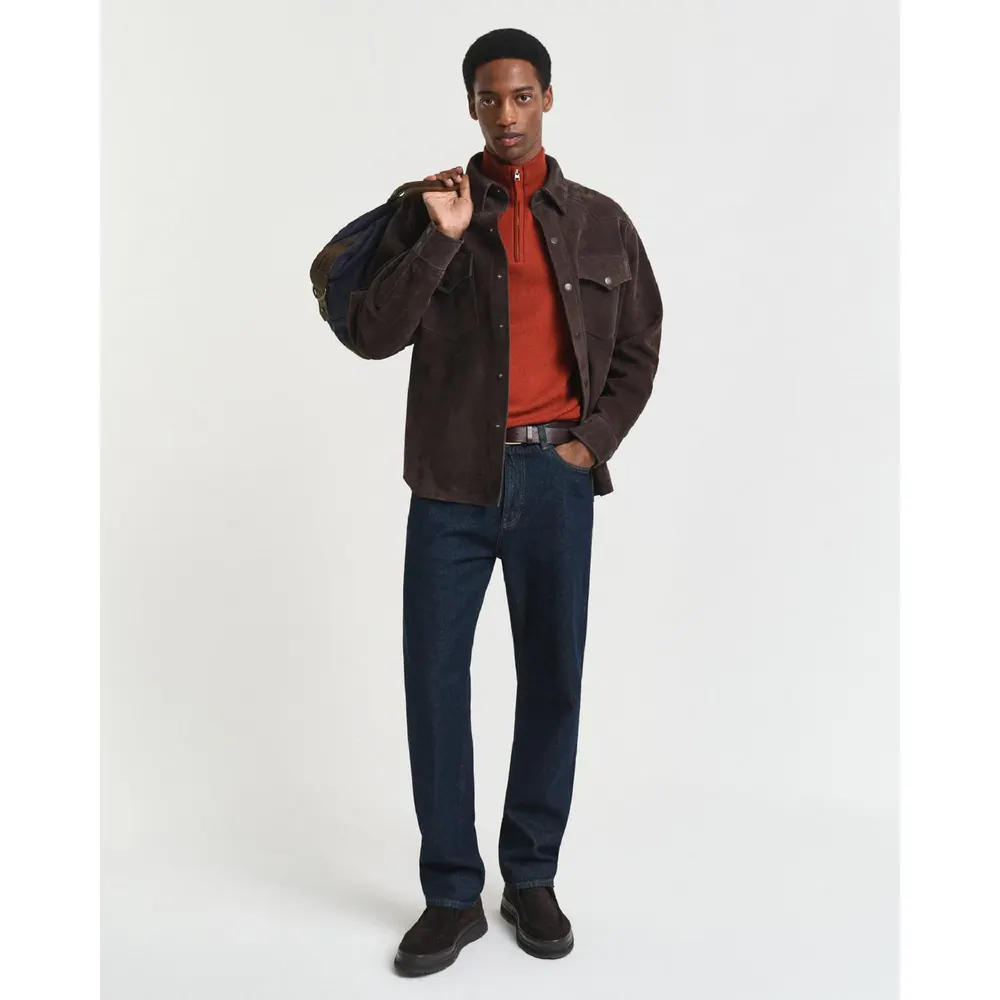 Gant Superfine Lambswool Half Zip Fleece detail 2