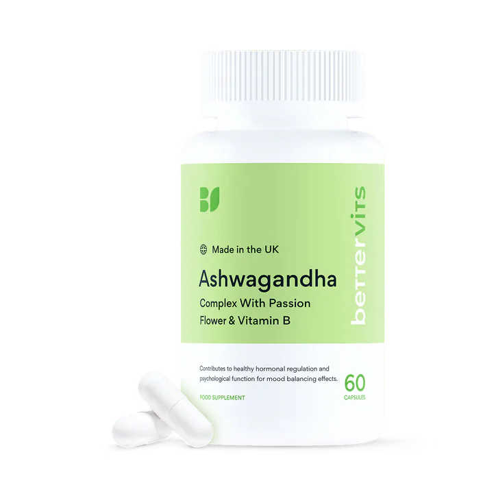 Bettervits Ashwagandha Complex with Passion Flower & Vitamin B 60 Capsules