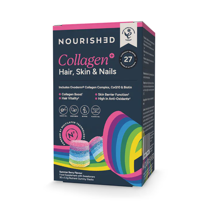 Nourished Collagen+ Hair Skin & Nails Nutrient Stacks 30 Gummies