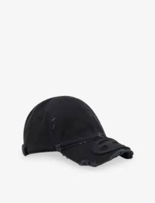 DIESEL Distressed Logo-Patch Cotton-Twill Cap