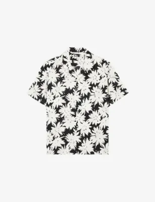 THE KOOPLES Floral-Print Short-Sleeve Woven Shirt
