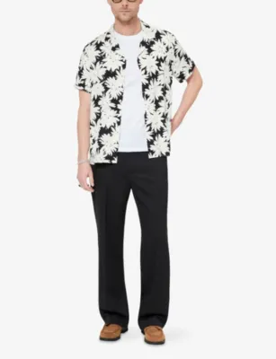 THE KOOPLES Floral-Print Short-Sleeve Woven Shirt detail 2