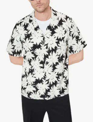 THE KOOPLES Floral-Print Short-Sleeve Woven Shirt detail 3