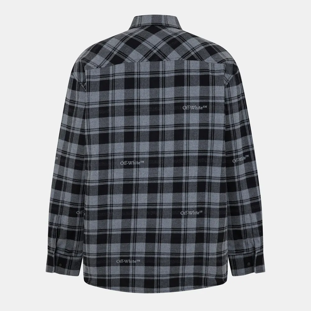Off White Men's - Oversized Overshirt in Grey/Black, additional product view 2