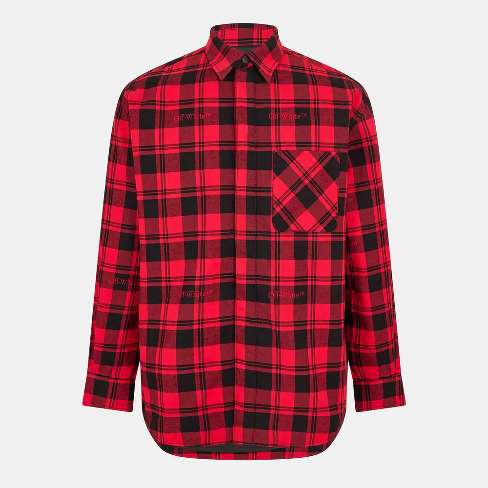 Off White Men's - Oversized Overshirt in Red/Black – Clothing
