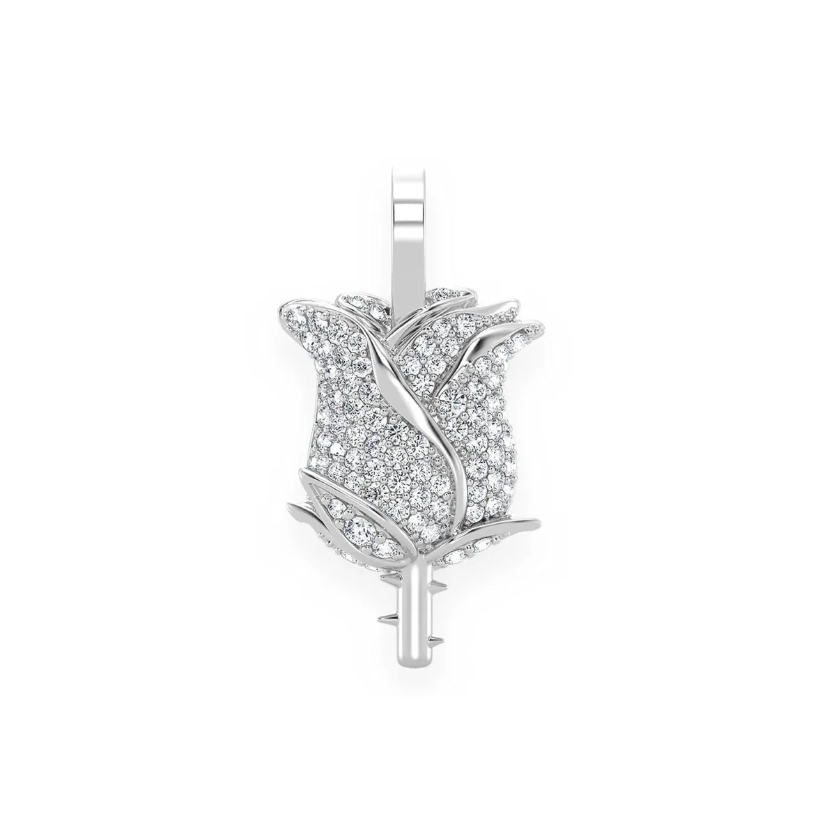 For Him Rose Diamond Pendant in White Gold / Natural Diamond – Pendant
