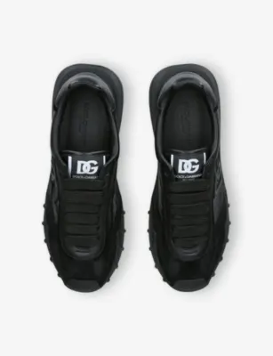 DOLCE & GABBANA Athletic Tread Leather Trainers - EUR 43 / 9 UK MEN in BLK/OTHER, additional product view 2
