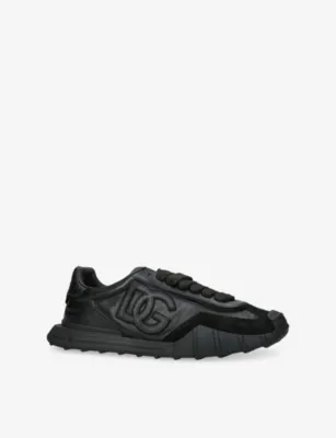 DOLCE & GABBANA Athletic Tread Leather Trainers - EUR 43 / 9 UK MEN in BLK/OTHER, additional product view 3