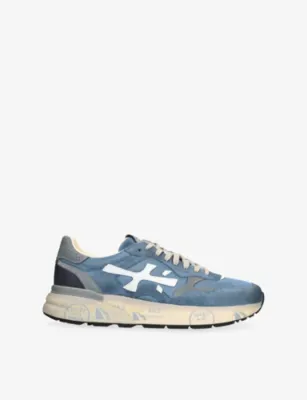 PREMIATA Mick Suede and Woven Trainers - EUR 40 / 6 UK MEN in BLUE – Mens | Trainers | Lace up trainers