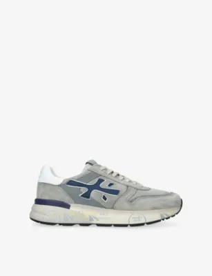 PREMIATA Mick Suede and Woven Trainers - EUR 40 / 6 UK MEN in GREY/M.CMB – Mens | Trainers | Lace up trainers