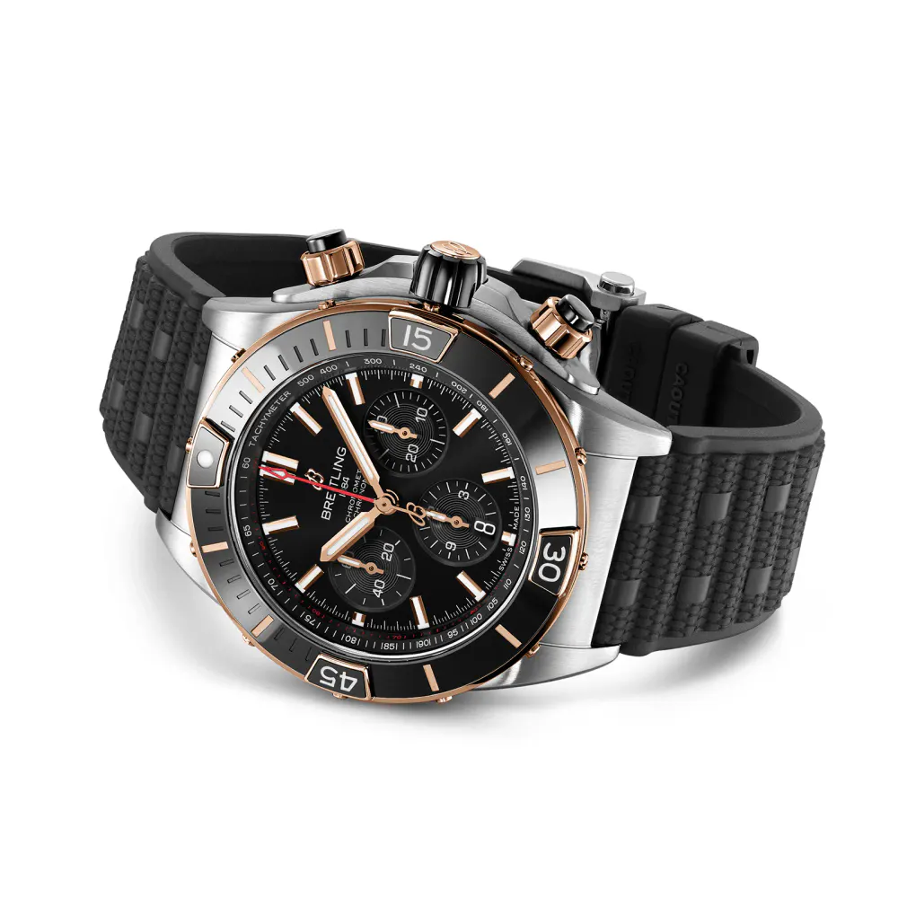 Breitling Super Chronomat B01 44 Stainless Steel & 18k Red Gold Watch detail 3