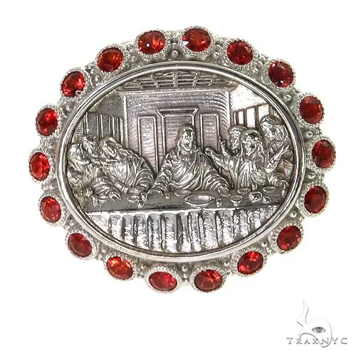 MARYAM - For Him SILVER The Last Supper Crimson Ember Sapphire Ring 69584 in 8 – Ring