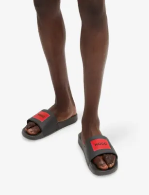 HUGO Logo-Label Slip-On Rubber Slides - EUR 43 / 9 UK MEN detail 2