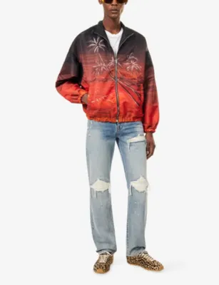 AMIRI Palms Logo-Print Woven Bomber Jacket detail 2