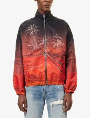 AMIRI Palms Logo-Print Woven Bomber Jacket detail 3