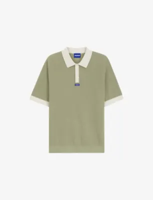 HUGO Branded Short-Sleeved Cotton-Knit Polo Shirt
