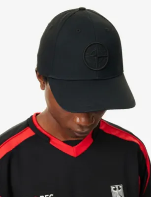 STONE ISLAND Brand-Embroidered Cotton Baseball Cap detail 2