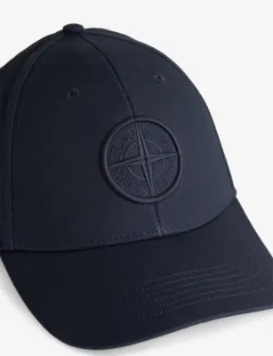 STONE ISLAND Brand-Embroidered Cotton Baseball Cap detail 3