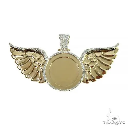 RINA - For Him FACTORY 14K Gold Memorial Photo Pendant With Wings 66601 in Rose Gold – Pendant