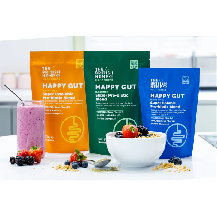 The British Hemp Co Happy gut super pre-biotic blend - 400g detail 3