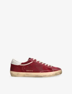 GOLDEN GOOSE Super Star 40375 Suede Trainers - EUR 41 / 7 UK MEN in WINE – Mens | Trainers | Lace up trainers