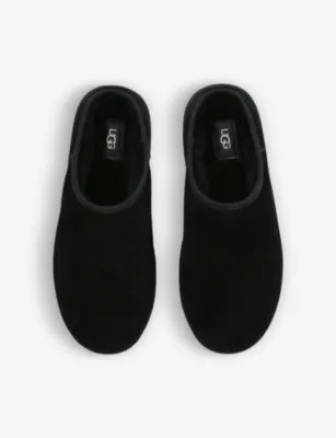 UGG Classic Slip-On suede and shearling slippers - EUR 40 / 6 UK MEN in BLACK, additional product view 2