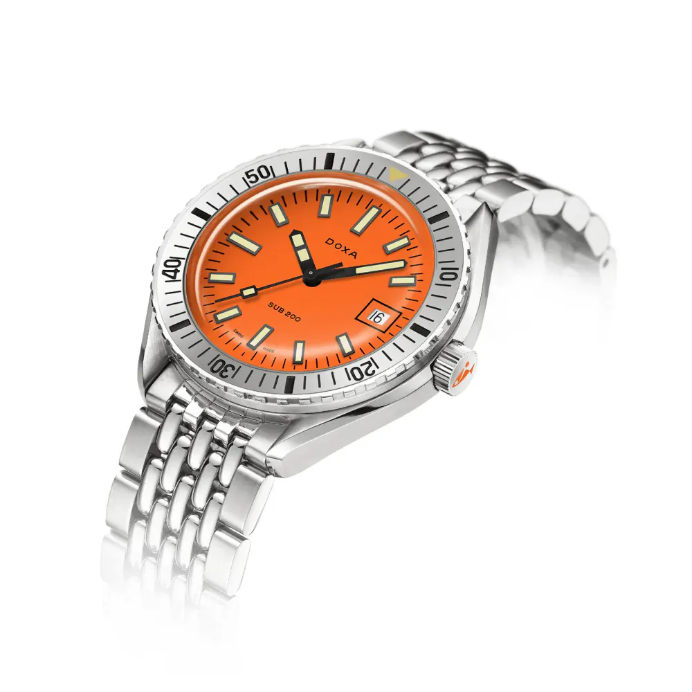 DOXA Sub 200 Professional 42mm Mens Watch Orange in Orange, additional product view 2