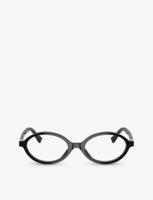 MIU MIU MU 01XV oval-frame acetate eyeglasses