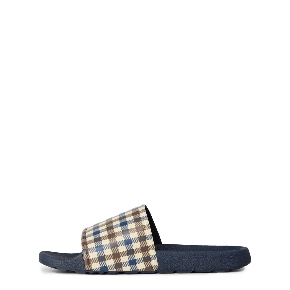 Aquascutum Check Sliders in Check, additional product view 2
