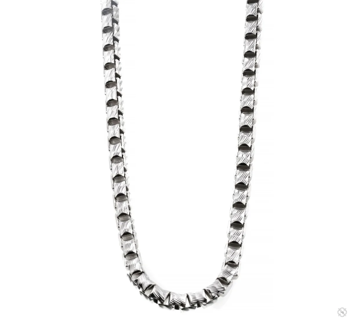JALGAS - SKYLINE JEWELRY Silver Slashed Box Link Chain 3.5mm 70619 in 18 Inches – Chain