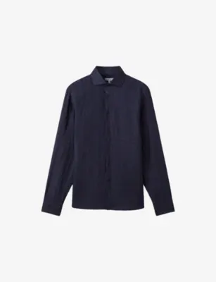 REISS Ruban Cutaway-Collar Regular-Fit Linen Shirt