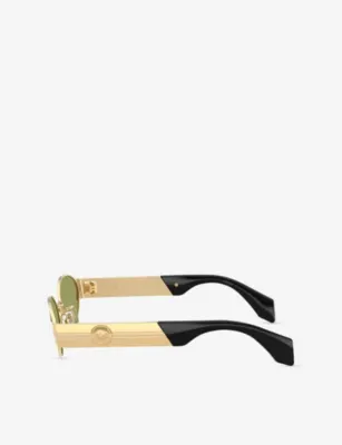 VERSACE VE2301 Oval-Frame Metal Sunglasses detail 2