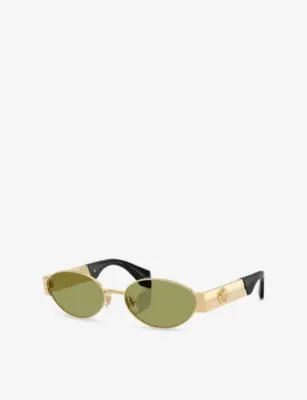 VERSACE VE2301 Oval-Frame Metal Sunglasses detail 3