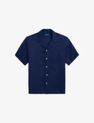 POLO RALPH LAUREN Logo-Embroidered Camp-Collar Linen Shirt