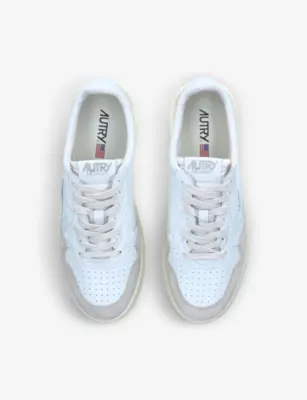 AUTRY Medalist low-top leather trainers - EUR 41 / 7 UK MEN in WHITE, additional product view 2