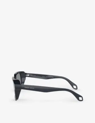 GIORGIO ARMANI AR8194U rectangular-frame acetate sunglasses in Blue, additional product view 3