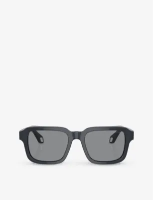 GIORGIO ARMANI AR8194U rectangular-frame acetate sunglasses in Blue – Mens | Sunglasses | Square