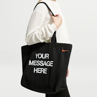Nike Heritage Tote Bag (22L) - Black/White/Safety Orange