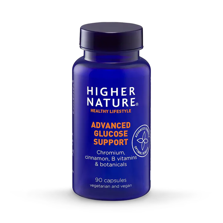 Higher Nature Advanced Glucose Support - 13 Key Nutrients - 90 Vegan Capsules