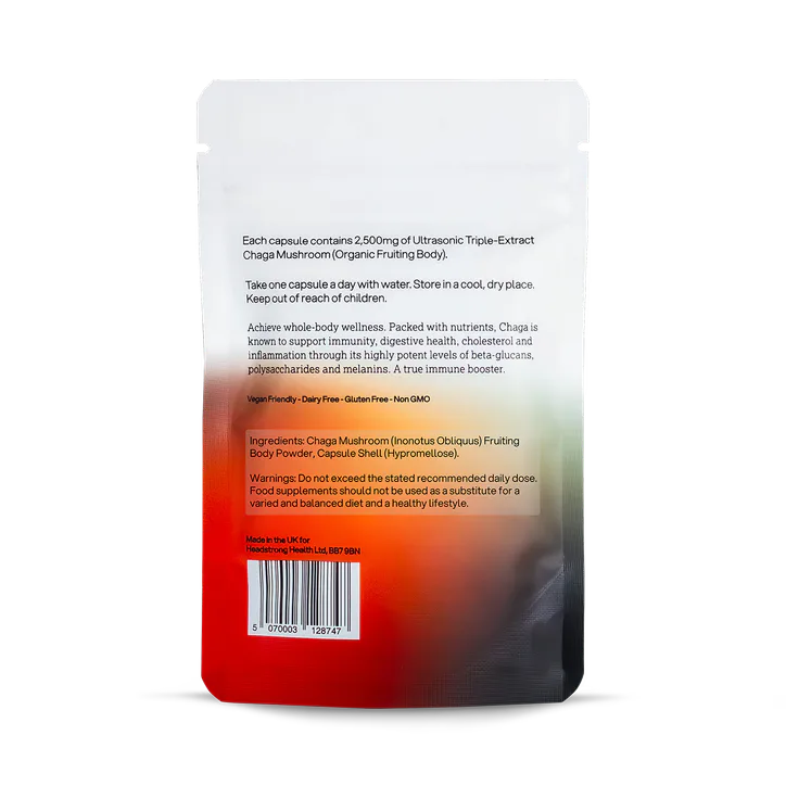 Headstrong Chaga Mushroom - 30 Capsules, additional product view 2