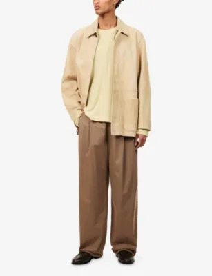 THE ROW Tibor Double-Pleat Cotton-Blend Trousers detail 2