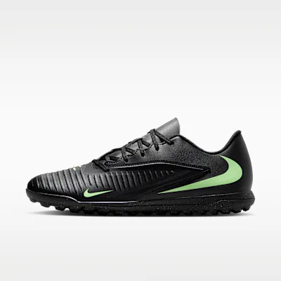Nike Phantom 6 Low Club Turf Football Shoe - Black/Black/Illusion Green