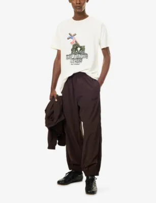 WILLY CHAVARRIA Keep Praying Graphic Cotton-Jersey T-Shirt detail 2