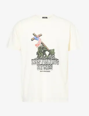 WILLY CHAVARRIA Keep Praying Graphic Cotton-Jersey T-Shirt