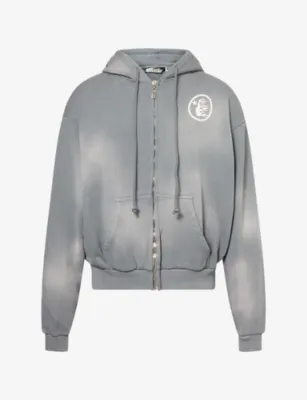 HELLSTAR Logo-Print Cotton Hoody