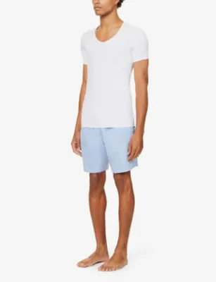 DEREK ROSE Jack v-neck cotton t-shirt detail 3