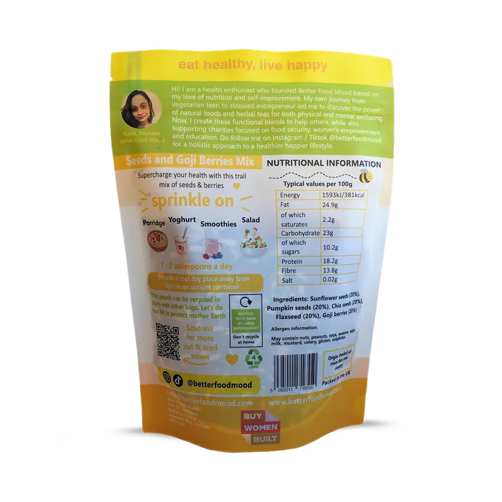 Better Food Mood Goji Berries & Mixed Seeds Breakfast Sprinkles Pumpkin Sunflower Seeds Mix Topper 200g, additional product view 2