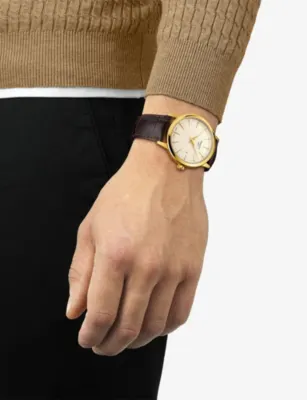 TISSOT T129.410.36.261.00 Classic Dream PVD-Coated Stainless-Steel and Leather Quartz Watch detail 2