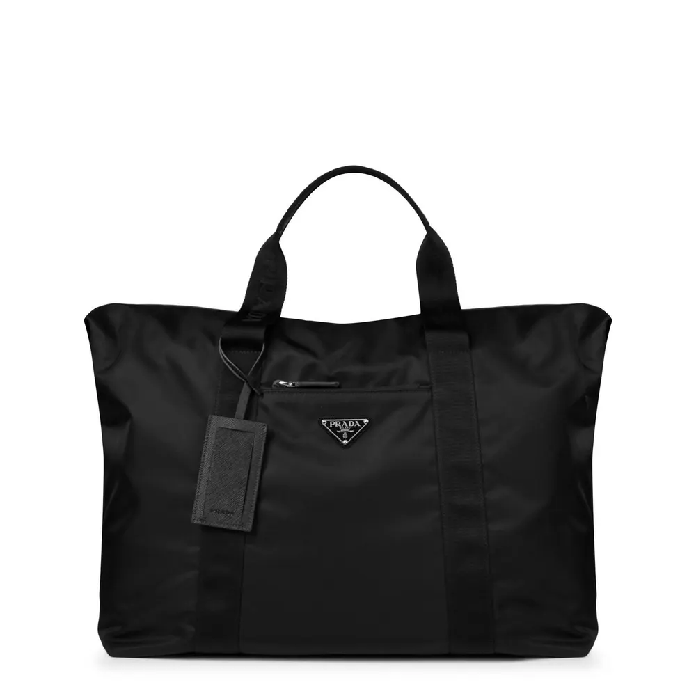Prada Men'S Plain Nylon Gym Bag