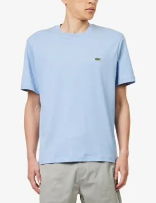 LACOSTE Embroidered-Emblem Crew-Neck Cotton T-Shirt detail 3